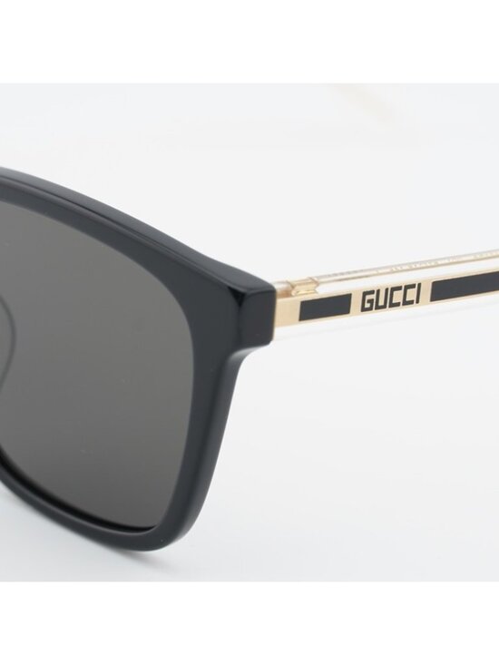 Gucci GG1121SA 001 Women Sunglasses Black Square Frame, Grey Lenses